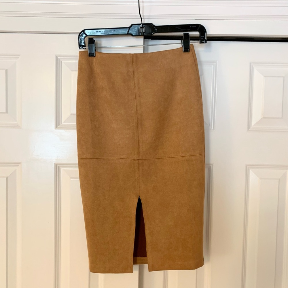 Suede Pencil Skirt